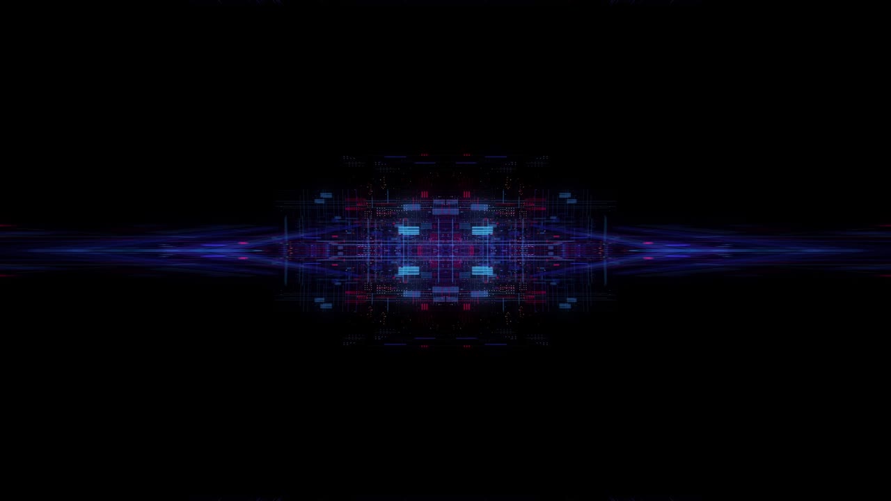 Abstract hologram 3D Big Data Digital City with futuristic matrix.