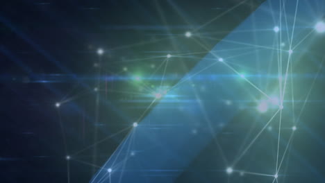 animación de redes de conexiones sobre un fondo negro
