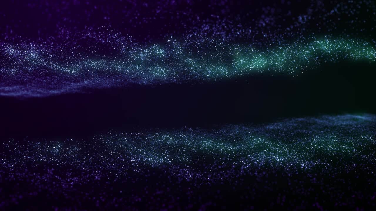 Particles violet green event game trailer titles cinematic concert stage background loop