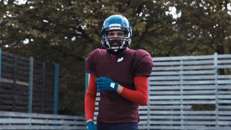 football player in training