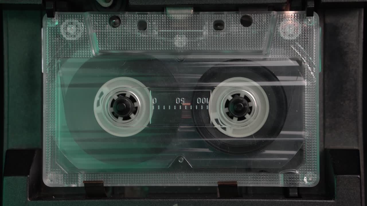 reproducción o grabación de audio en cinta de cassette, de cerca