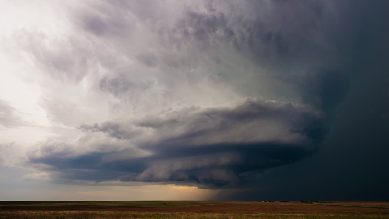 Dramatic Storm Clouds over a Flat Landscape