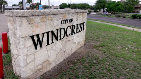 city of windcrest, texas sign with gimbal video stable