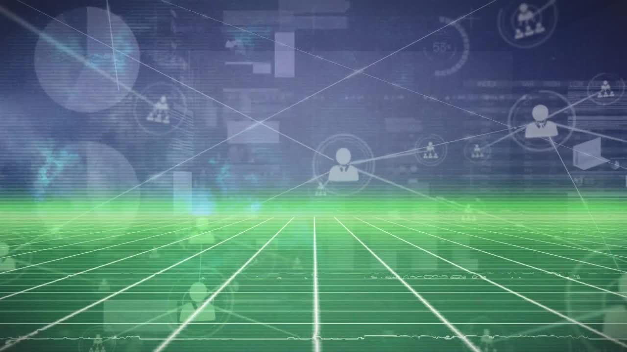 데이터 프로세싱을 통한 연결 네트워크의 애니메이션