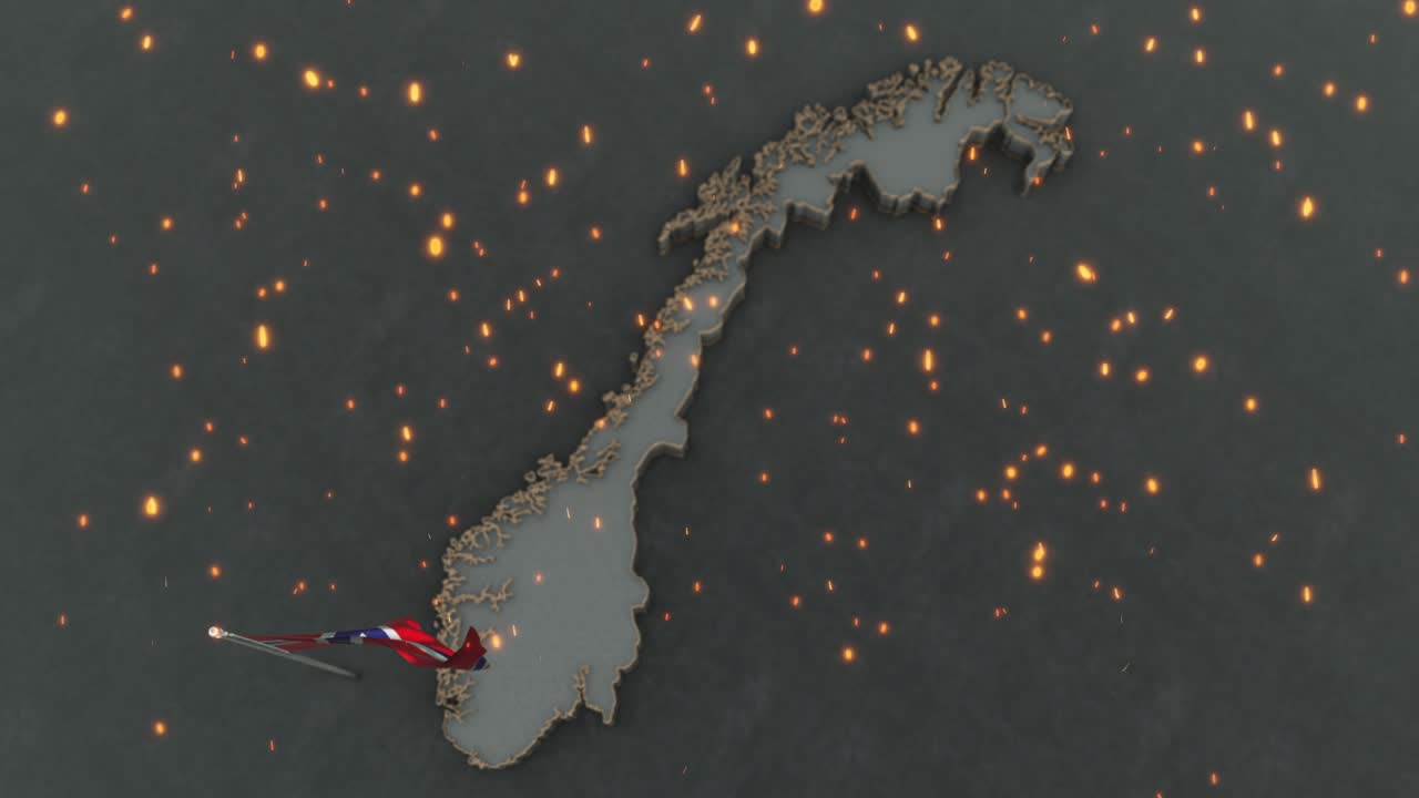 노르웨이 지도 배경 4k