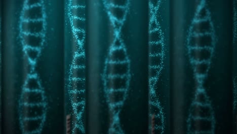 dna molecule in test tube. dna helix as a symbol for genetics. test equipment. medicine and technology concept. loop animation.