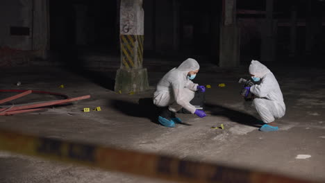 forensic investigation at a crime scene