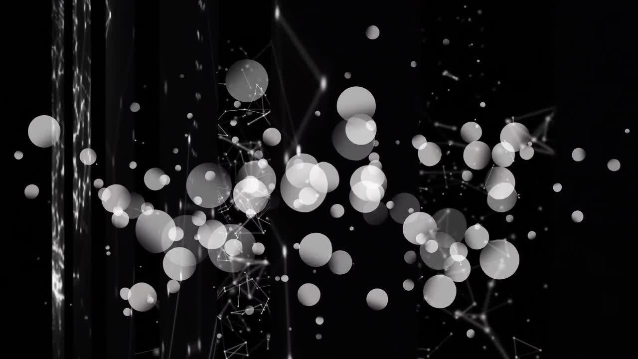 검은 바탕에 있는 반점과 모양의 애니메이션