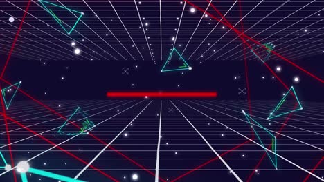 animación de formas y puntos blancos sobre fondo negro