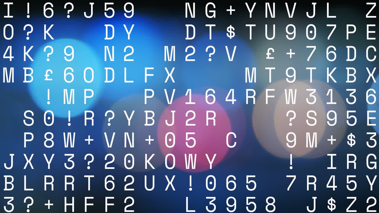 Animation of letters and data processing over out of focus road traffic