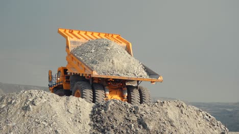 mining truck loading in open pit