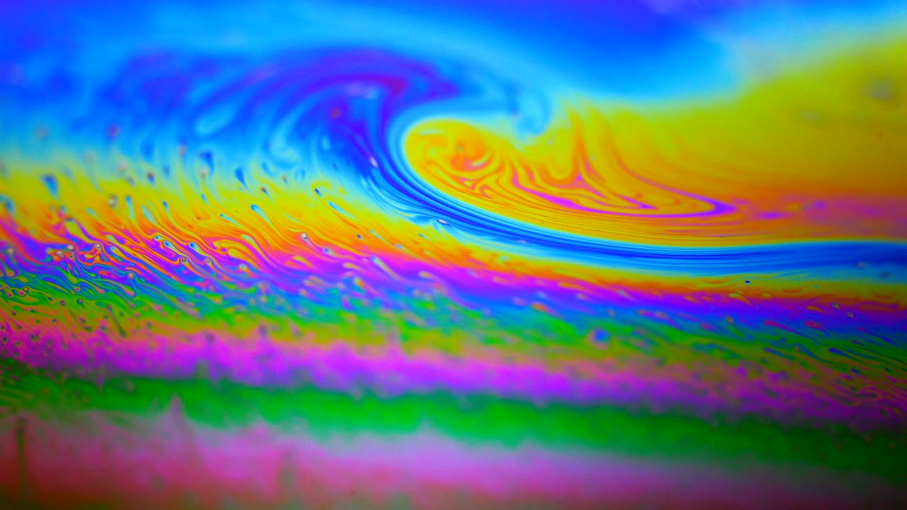 colores en movimiento, efecto líquido, burbujas de jabón