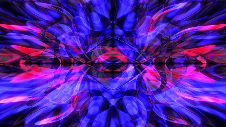 Barevné psychedelické pohyblivé pozadí - Animace
