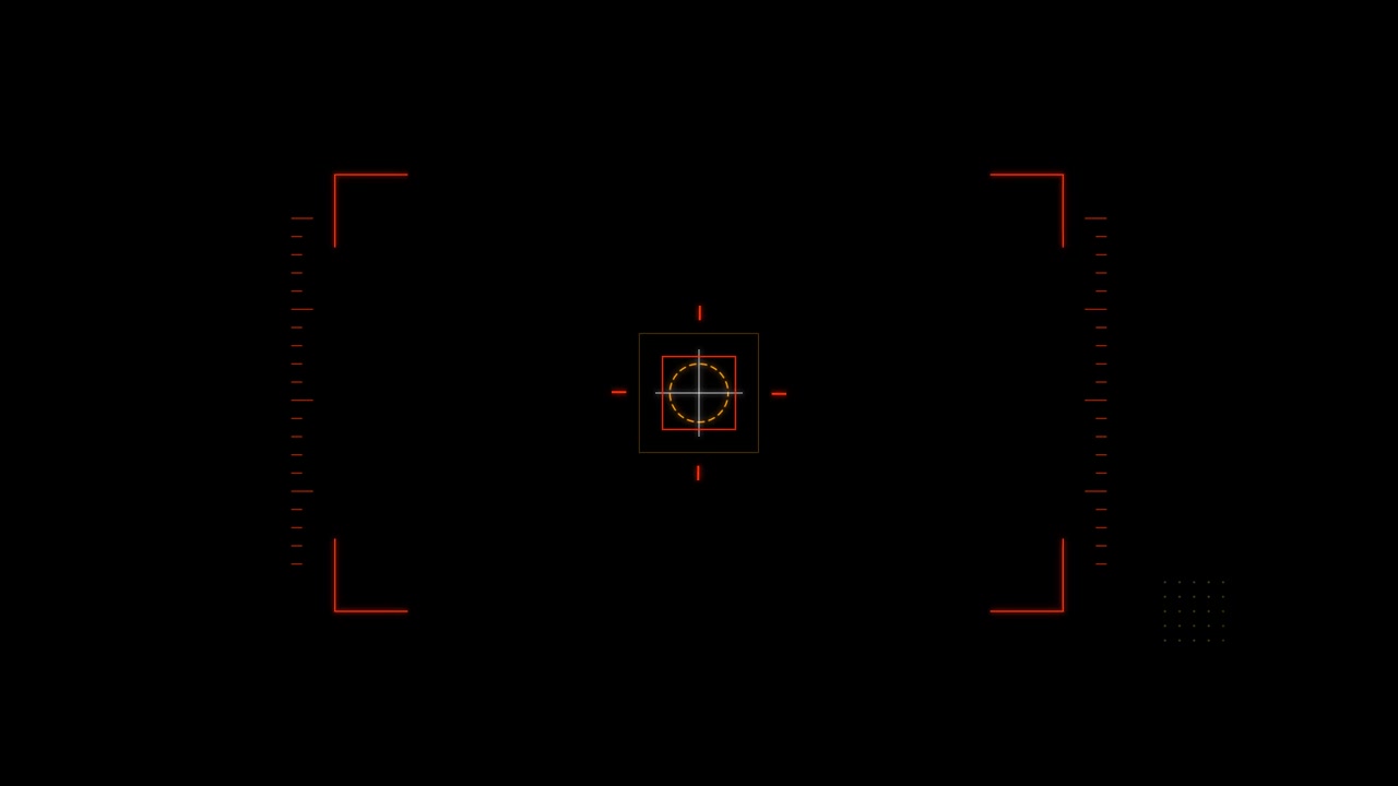 Digital Camera Viewfinder Overlay with Red Focus Reticle
