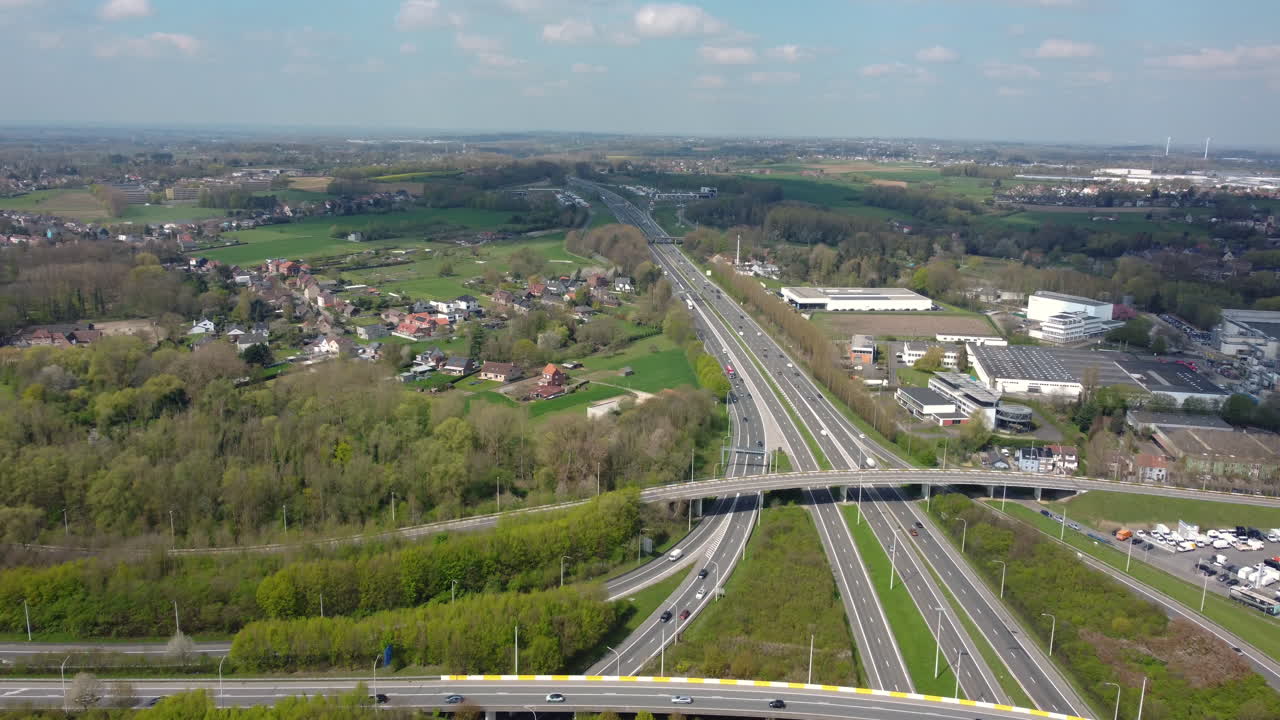 고속도로 교차로 공중 사진