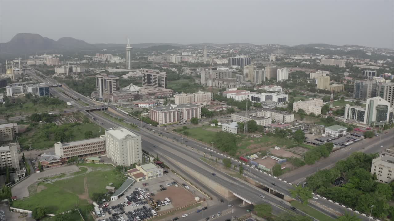 toma de la vista del área de abuja, abuja, nigeria