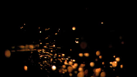 bright sparks flowing in super slow motion