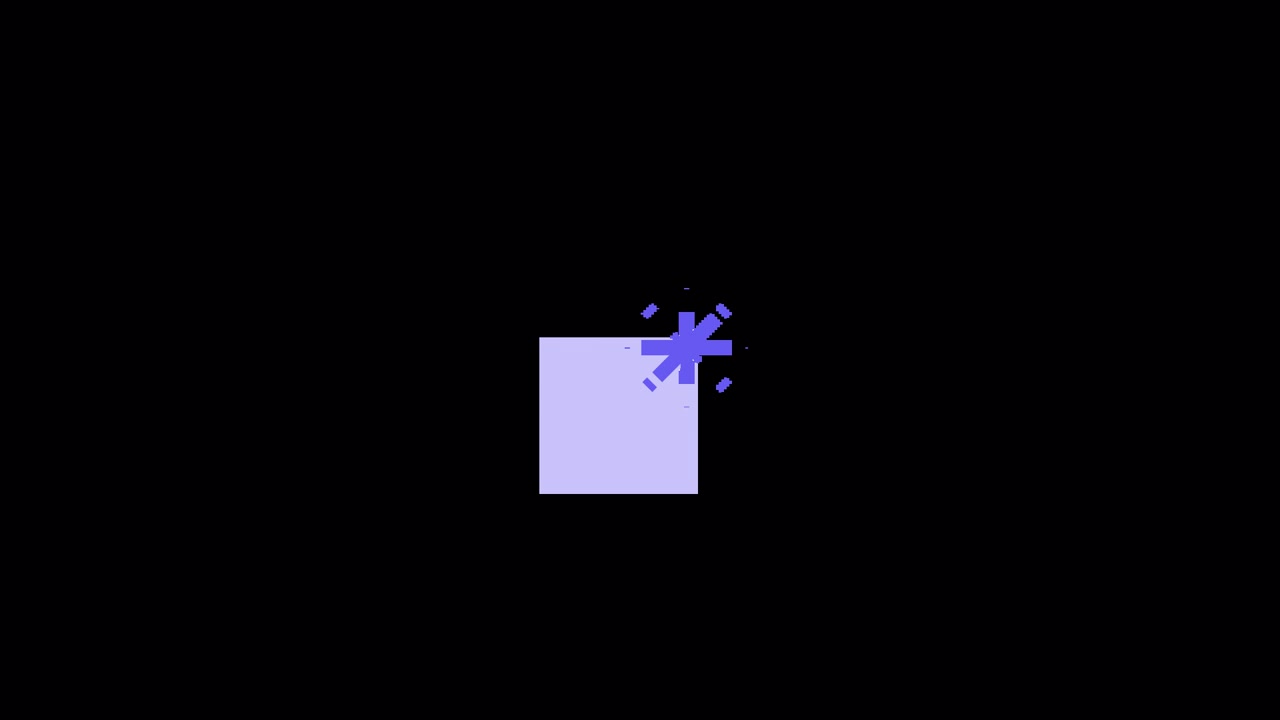 Icona di caricamento animata minimalista con simbolo di stella pulsante