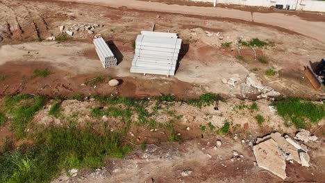 construction site aerial view