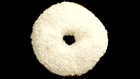 el donut glazado de primer plano.