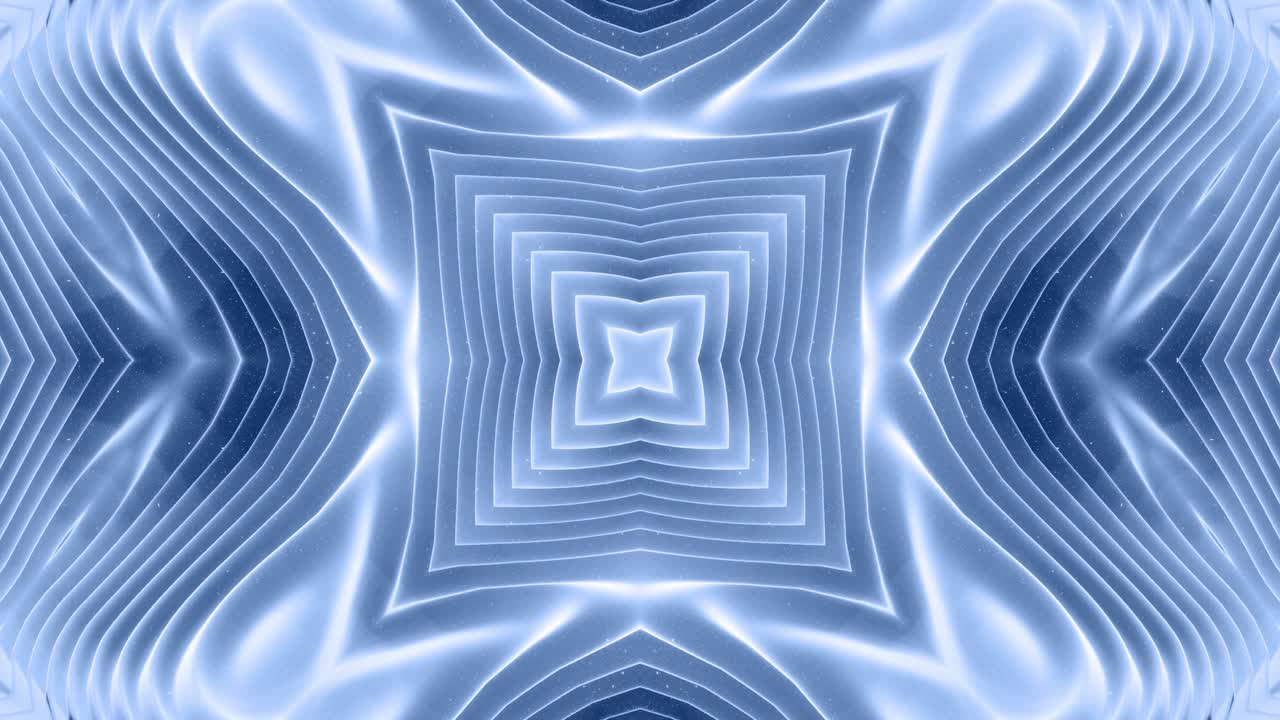 3d abstract shape like star or flower, symmetrical structure of black blue velvet material interspersed with sequins, smoothly cyclical changes shapes. Stylish soft matte background, smooth animation.