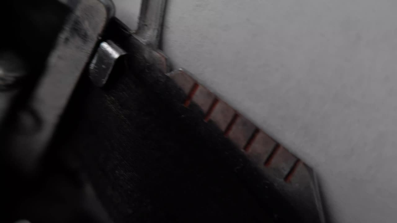 Extreme closeup of words "is the answer." being typed on typewriter