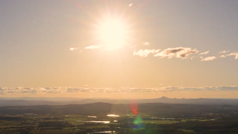 timelapse of sunset over a scenic landscape