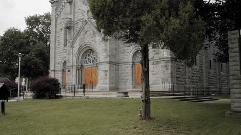 majestic stone and stain glass architecture of the st