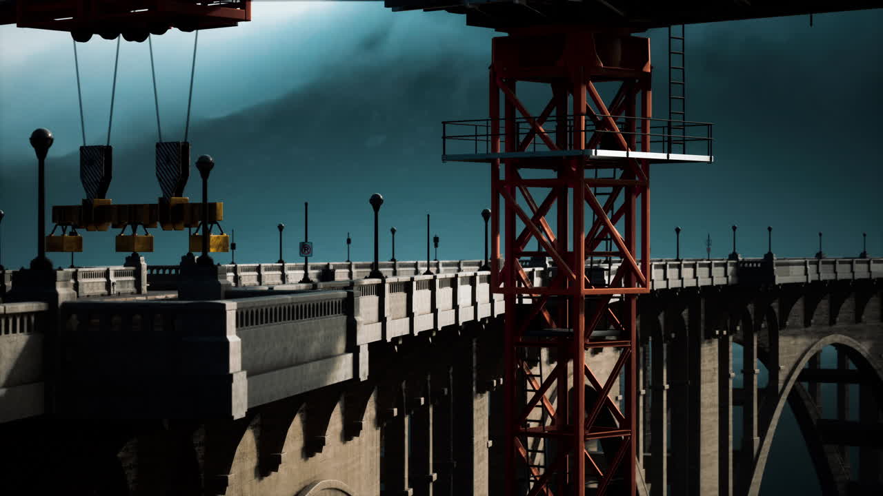 puente de carretera en construcción