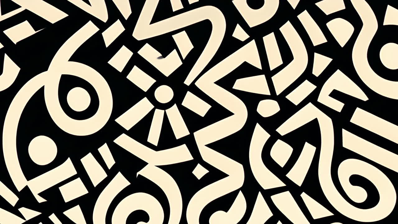 Abstract Black and Beige Organic Pattern