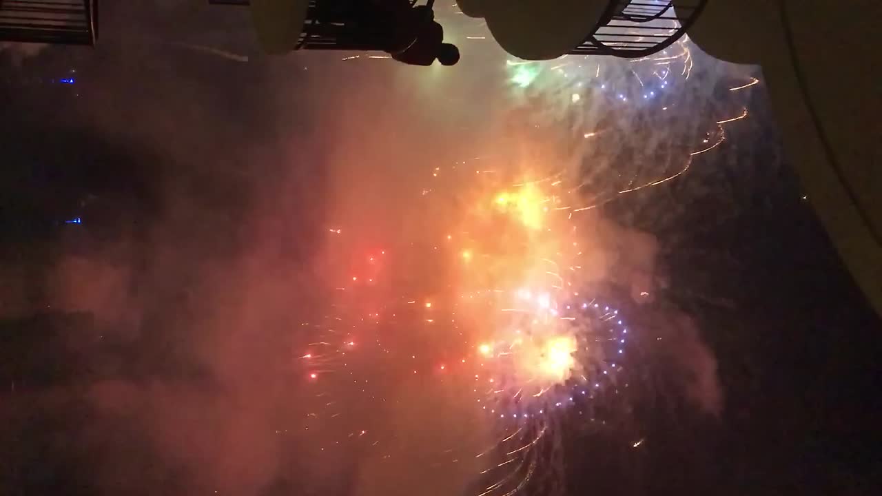 Spectacular Fireworks Show In Waikiki Beach, Oahu, Honolulu, Hawaii