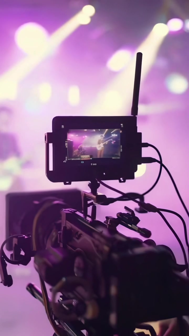 Professionelt kamera filmer en live musikkoncert