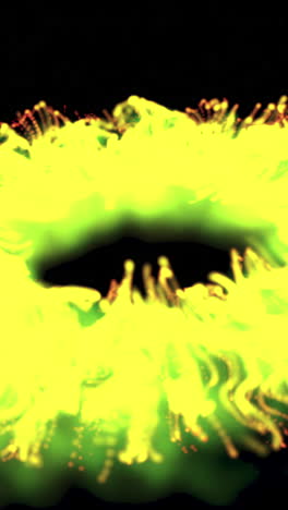 abstract green and yellow glow circle
