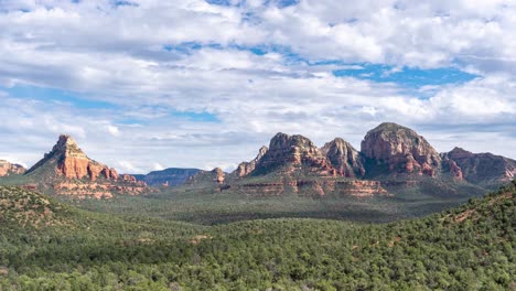 time lapse of sedona, arizona red rocks on a cloudy day