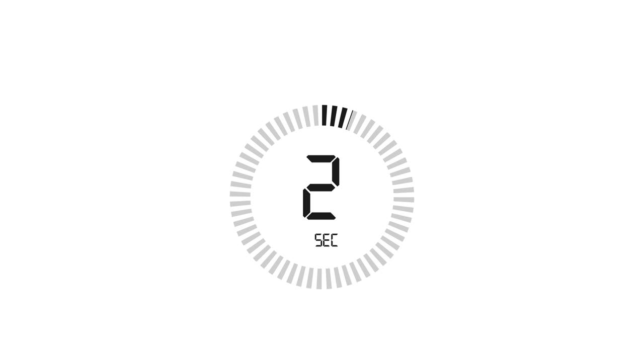 The 5 second, stopwatch icon. Stopwatch icon in flat style, timer on on color background. Motion graphics.