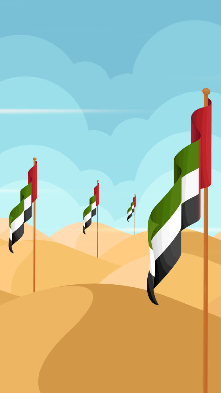 손으로 그려진 평평한 기념일 배경의 애니메이션