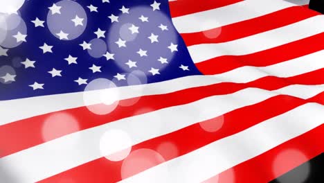 Animation-of-light-spots-over-flag-of-usa