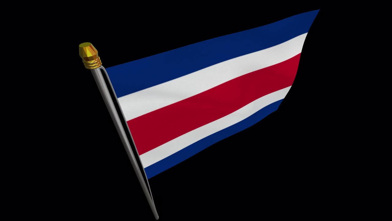 코스타리카의 발이 바람에 날아다니는 4k 슬로우 모션 비디오, 알파 채널