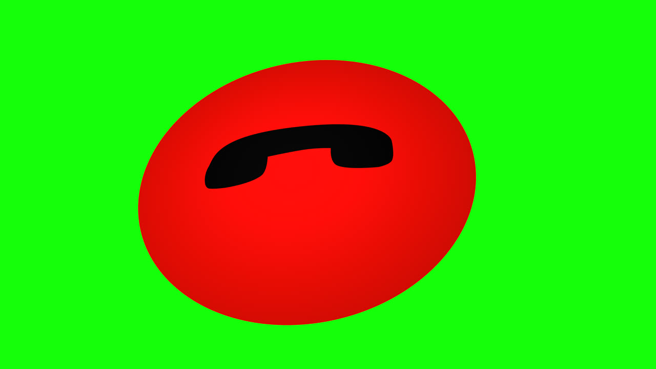 Dynamic Slide to Answer phone alert overlay on green screen