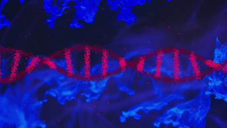 dna strand and binary coding, scientific data processing