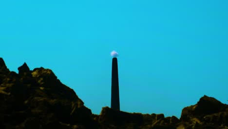 concepto de contaminación del aire en las chimeneas de las fábricas