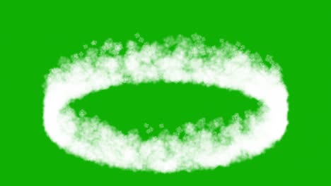 white smoke circle motion graphics with green screen background