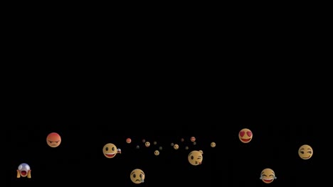 Emoji-icons-flying-over-black-background