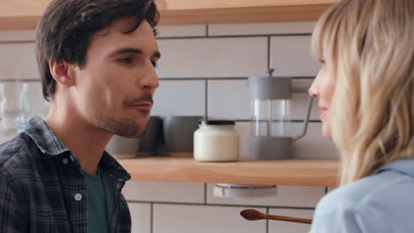 Cooking,-couple-and-help-with-food-in-kitchen