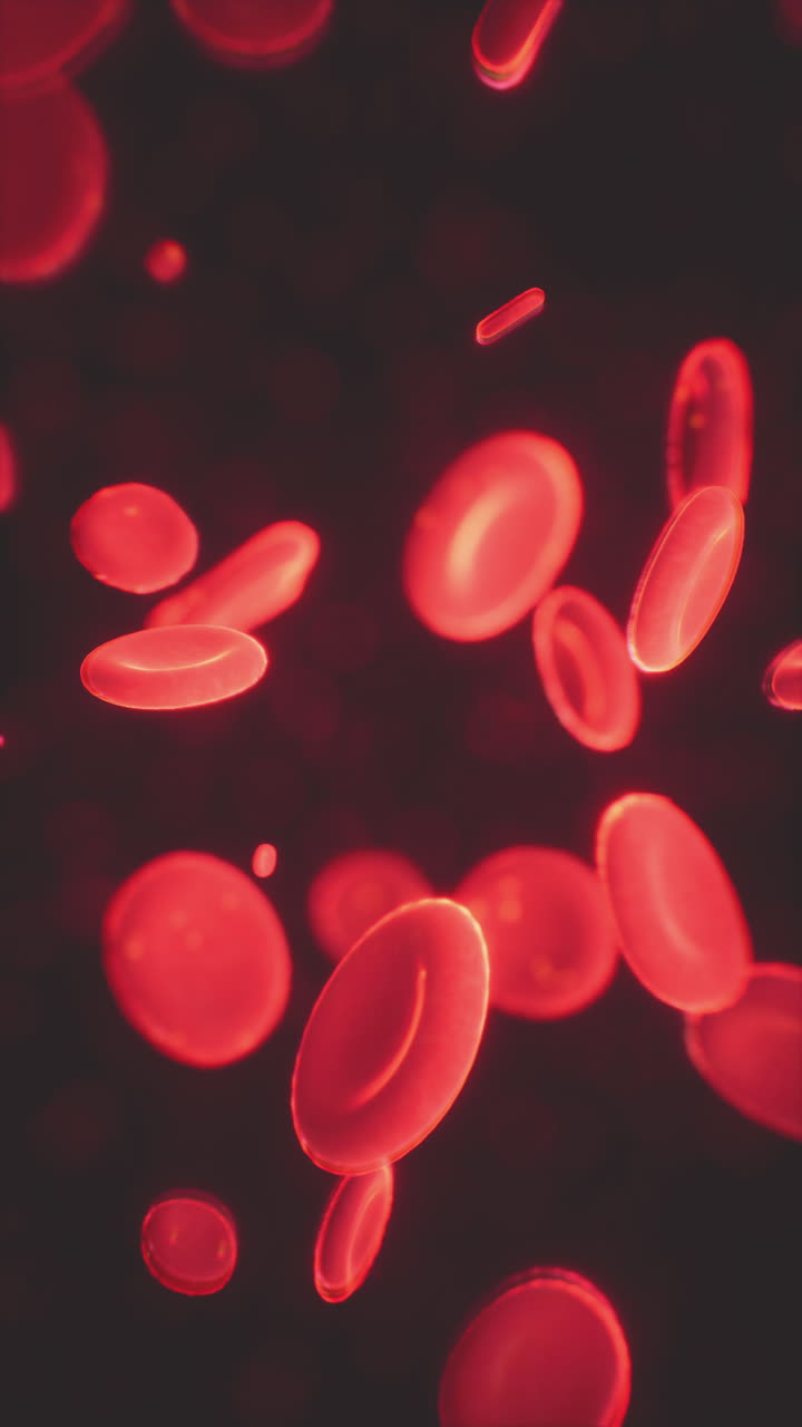 glóbulos rojos bajo un microscopio