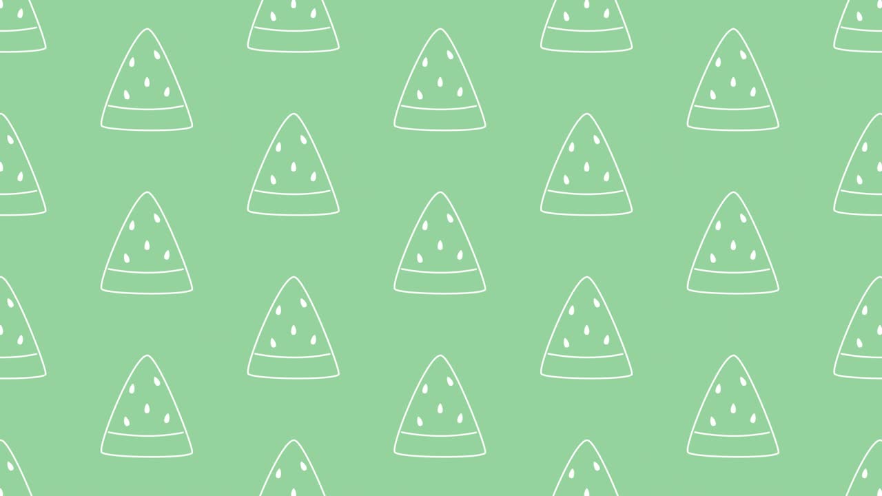 video de fondo en movimiento de una melona de agua bonita dibujada a mano.