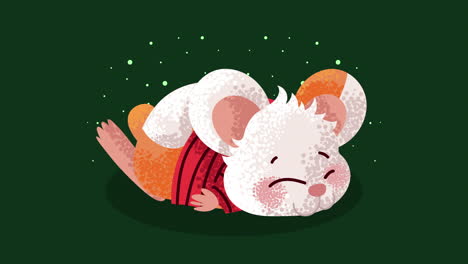 cute hamster comic character animation