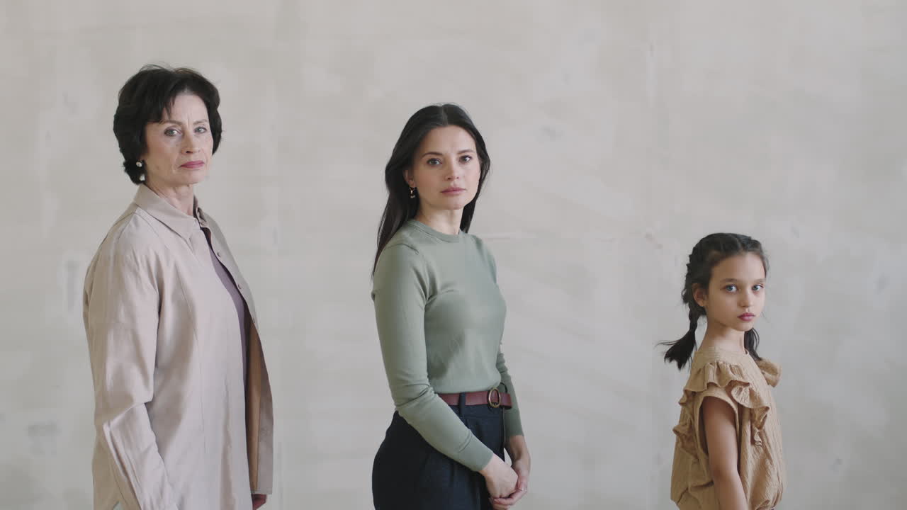 Three Generations of Women Showing Girl Power