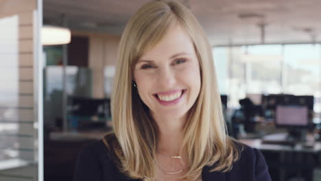 portrait of woman ceo in office with confident