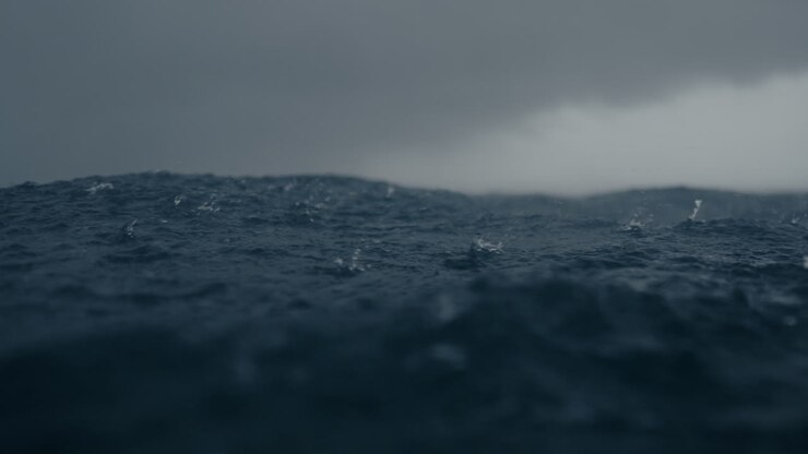Stormy Rain on the Ocean